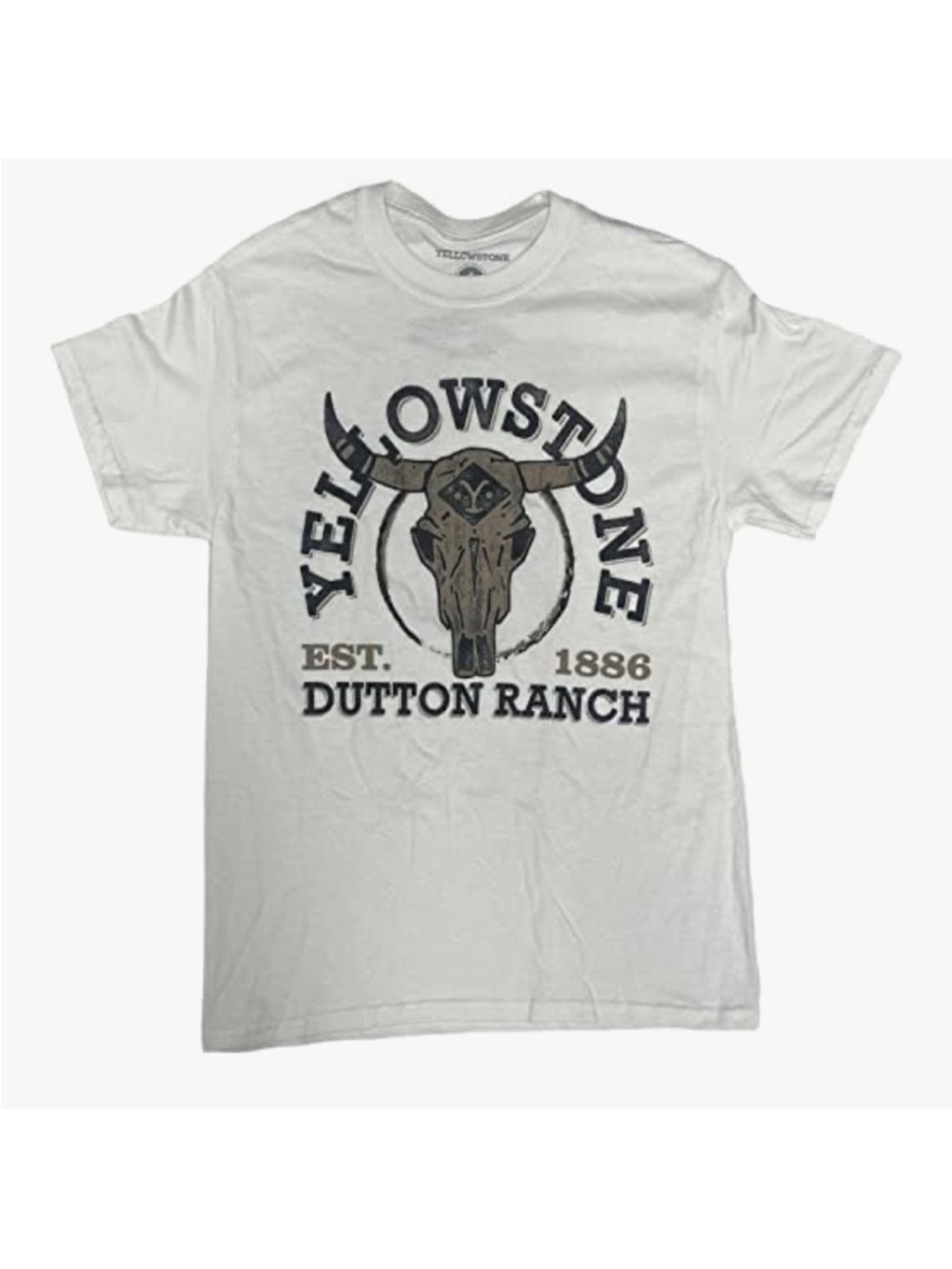Paramount Yellowstone Dutton Ranch White Graphic T-Shirt medium M